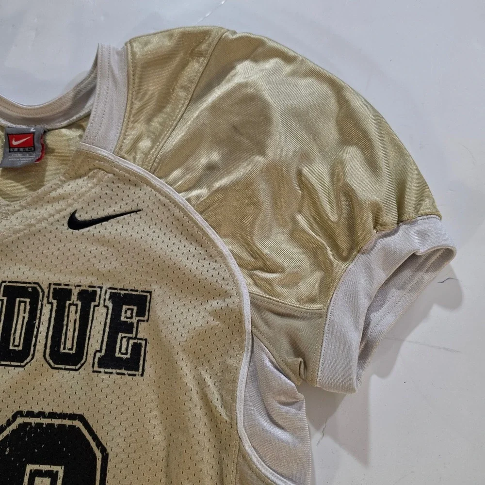 Nike Purdue Boilermakers Football Jersey Youth Large Gold Black #62 Mesh Team